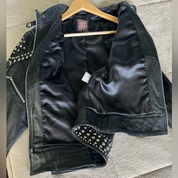 Gordon & James Signature Studded Black Leather Jacket. - Picture 7 of 9